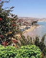 belle vue panoramique de la plage des pécheurs à partir d' une terasse